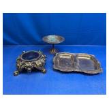 (3) Vintage Metal Serving Pieces