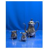 (3) Vintage Silver-Plated Tea Set