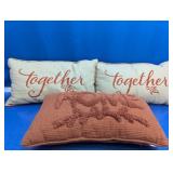 (3) Script Accent Pillows