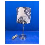 Modern Brushed-Steel Table Lamp