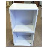 White Two-Tier Cube Shelf