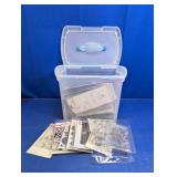 Clear Crafting Stamps & Storage Bin Lot