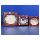 (3) Snowman Dinnerware Set