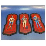 (3) Wood Soldier Wall Plaques