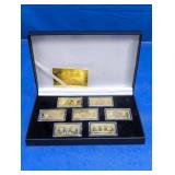 (1) Bullion Collection Gold-Tone Bars w/Case