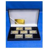 (1) Bullion Collection Gold-Tone Bars w/Case