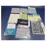 (1) Winter Craft Stencils & Metal Dies Lot