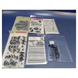(1) Holiday Clear/Cling Rubber Stamps Lot