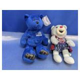 (2) Plush Bears: Blue & Rockets Jersey