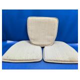 (3) Fabric Chair Cushions