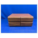 (1) 4-Drawer Wood-Grain Desktop Organizer