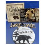 (4) Bear Cabin Wall Décor Signs - Robin Davis