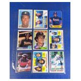 SHEET OF 9 HOF ROD CAREW CARDS