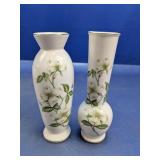(2) Lefton China Floral Vases
