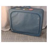 Vintage Textured Blue Suitcase