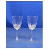 (2) Cut Crystal Wine Glasses