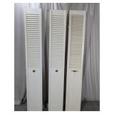 (3) White Louvered Closet Doors