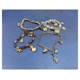 (4) Assorted Charm Bracelets