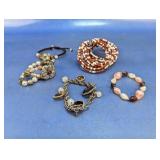 (5) Variety of Fashion Charm Bracelets