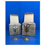 (1) Brass Goblets w/ Cardboard Boxes Lot