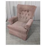 (1) Tufted Recliner Chair w/ Ottoman