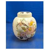 (1) Sadler Floral Ceramic Jar w/ Lid