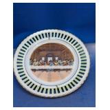 (1) Decorative Plate w/ Last Supper Scene
