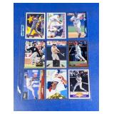 SHEET OF 9 HOF STAR BASEBALL CARDS