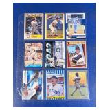 SHEET OF 9 HOF STAR BASEBALL CARDS