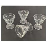 (4) Clear Glass Dessert Cups