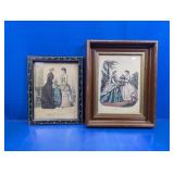 (2) Framed 19th Century French Fashion Prints