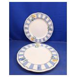 (2) Homecraft "Morning Meadow" Dinner Plates