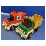 (2) Fisher-Price Plastic Toy Trucks