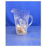Cut Crystal Glass Pitcher