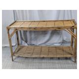 (1) Natural Rattan Console Table  2-Tier