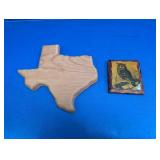 (2) Rustic Wood Decor Items