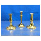 (3) Brass Taper Candle Holders