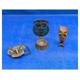 (3) Assorted Owl Collectibles
