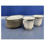 (9) Fairfield China Saucers & Cups