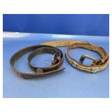 (2) Size 42 Western Leather Belts