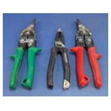 (3) Aviation Snips Set with Husky Pliers
