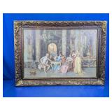 "Chess Game" Ornate Framed Print