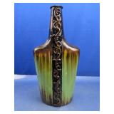 (1) Decorative Embossed Ceramic Vase