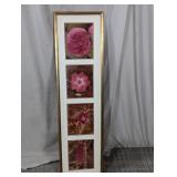 (1) Framed Pink Floral Photo Quartet