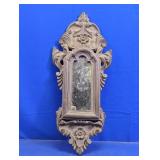 Vintage Ornate Carved Wood Wall Mirror