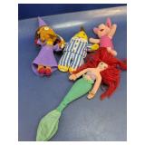 (4) Assorted Small Plush Dolls