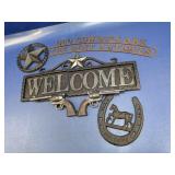 (1) Western Metal Wall Decor Pieces Lot