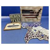 (4) Texas & USA Decorative Plaques