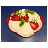 (1) Pier 1 Strawberry Sectioned Platter