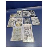 (10) Holiday Themed Clear Stamp Lot